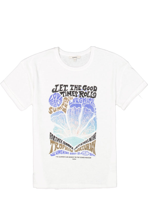 Garcia Let The Good Times Roll Tee - Off White