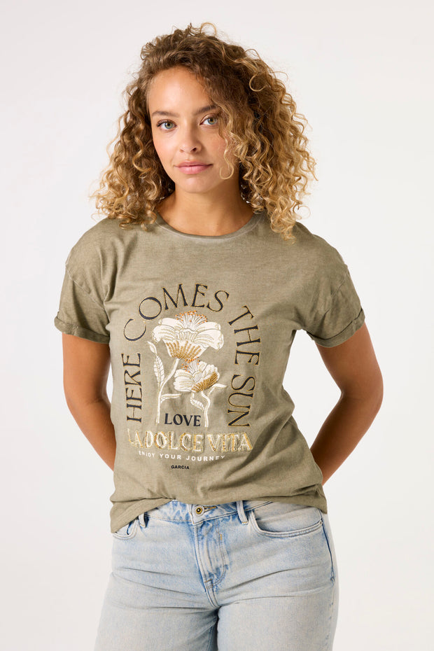 Garcia Here Comes The Sun Tee - Summer Olive