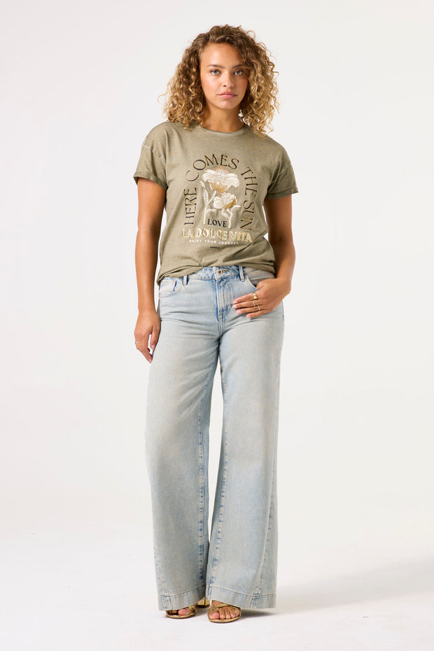 Garcia Here Comes The Sun Tee - Summer Olive