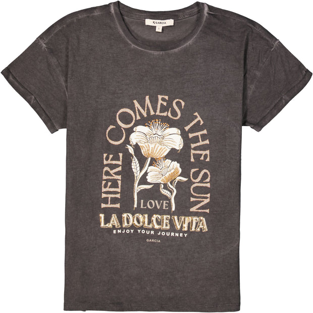 Garcia Here Comes The Sun T-shirt - Antracite