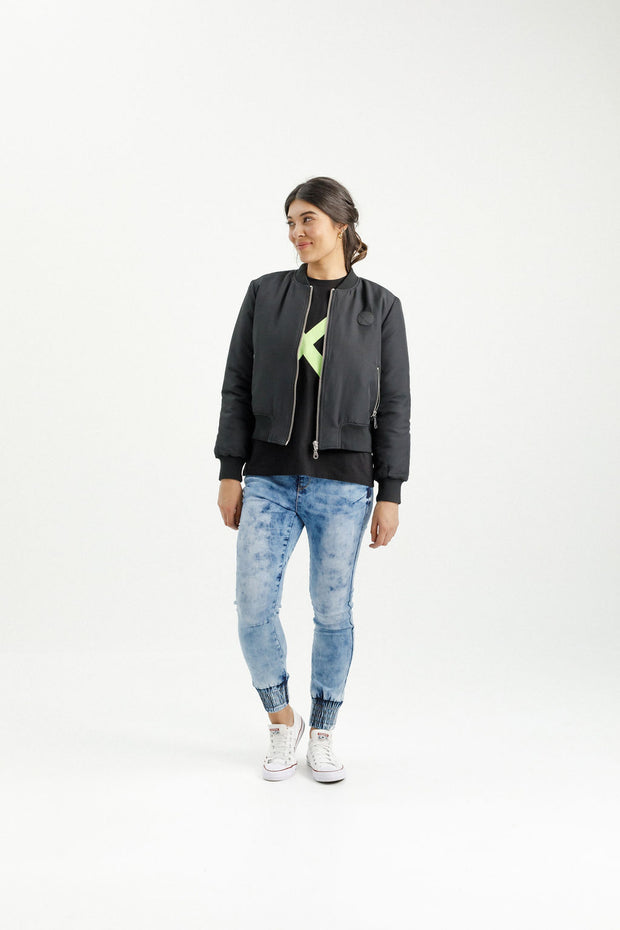 Home-lee Chris Tee - Black With Lime X