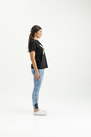 Home-lee Chris Tee - Black With Lime X