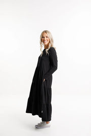 Home-lee Long Sleeve Kendall Dress - Black