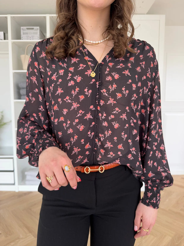 MSCH Evelda Orabella Shirt AOP - Desert Rose