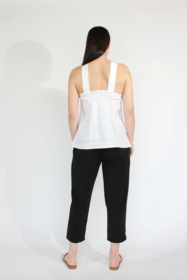 Jaclyn M Grove Twist Front Top - White