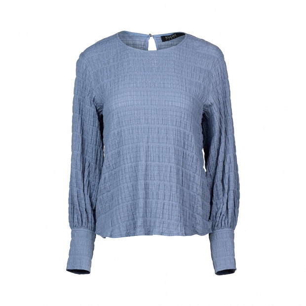 Knewe Volume Top - Denim Blue