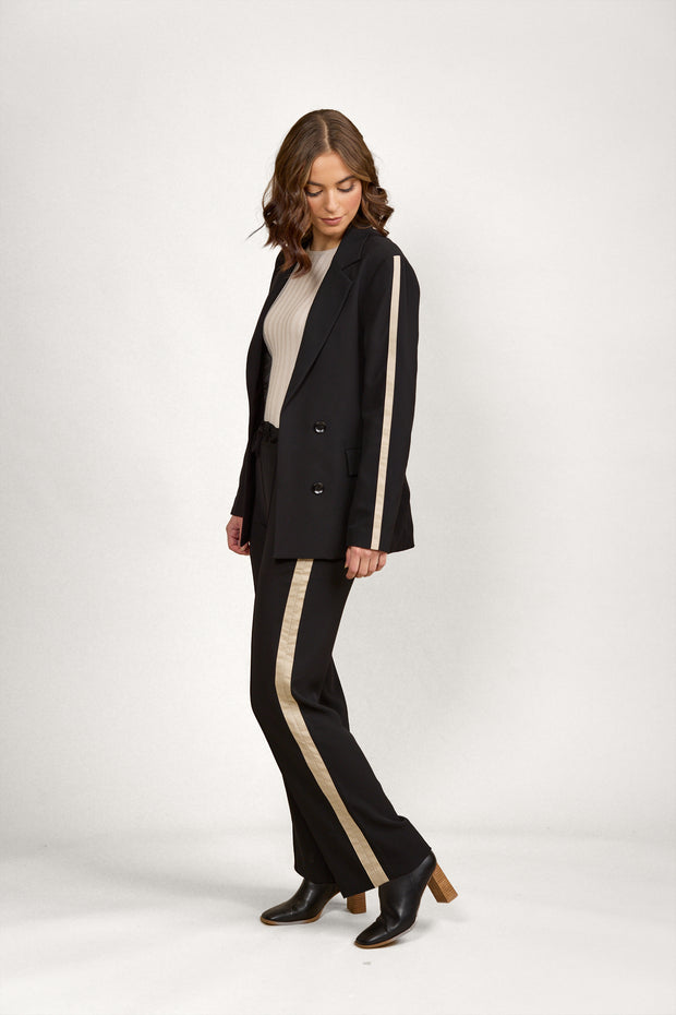 Knewe Clementine Blazer - Black/Oat