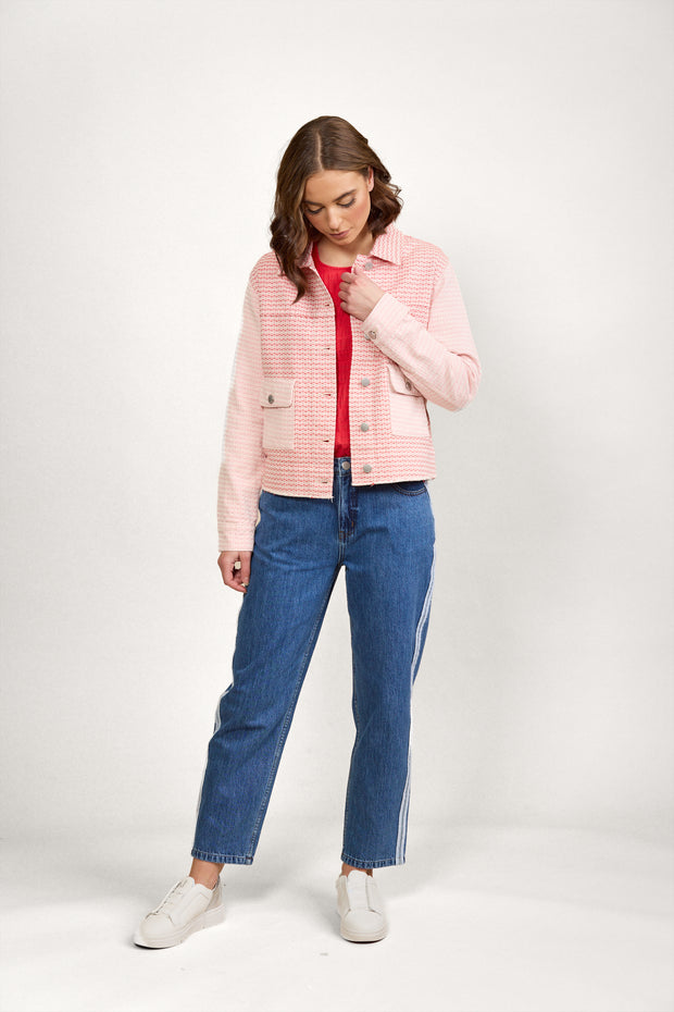 Knewe Jagger Denim Jacket - Strawberry