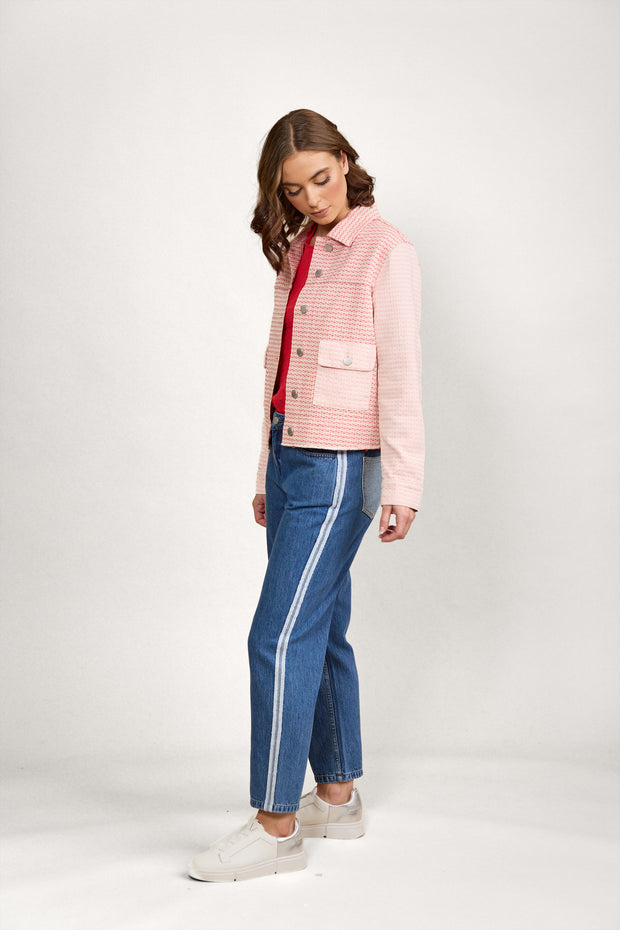 Knewe Jagger Denim Jacket - Strawberry