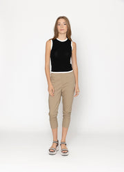 Two By Two Cassia Top - Black With White trim