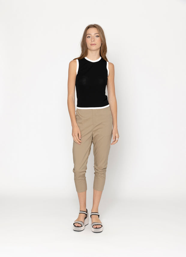 Two By Two Cassia Top - Black With White trim