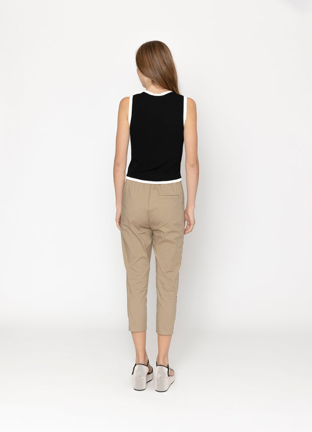 Two By Two Cassia Top - Black With White trim