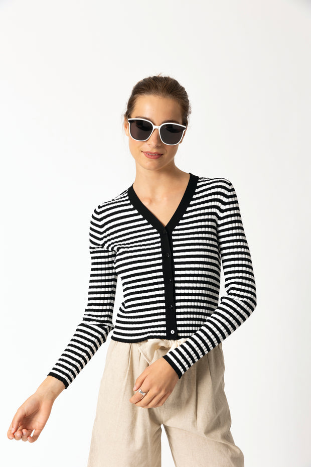 Two By Two Mia Cardigan - Stripe