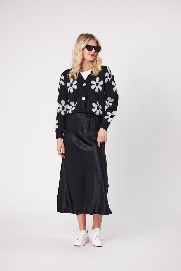 Lemon Tree Flora Cardi - Black