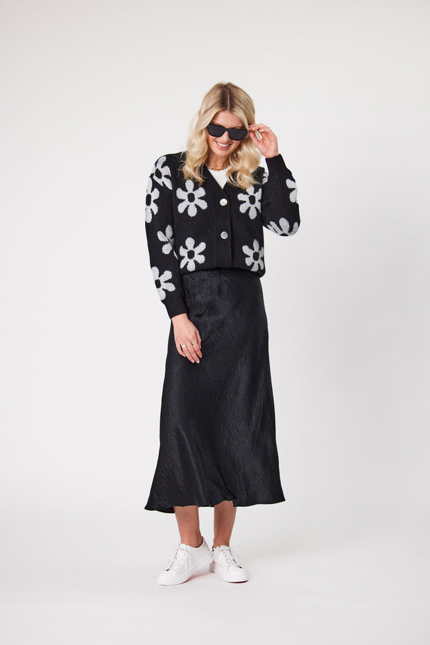 Lemon Tree Flora Cardi - Black