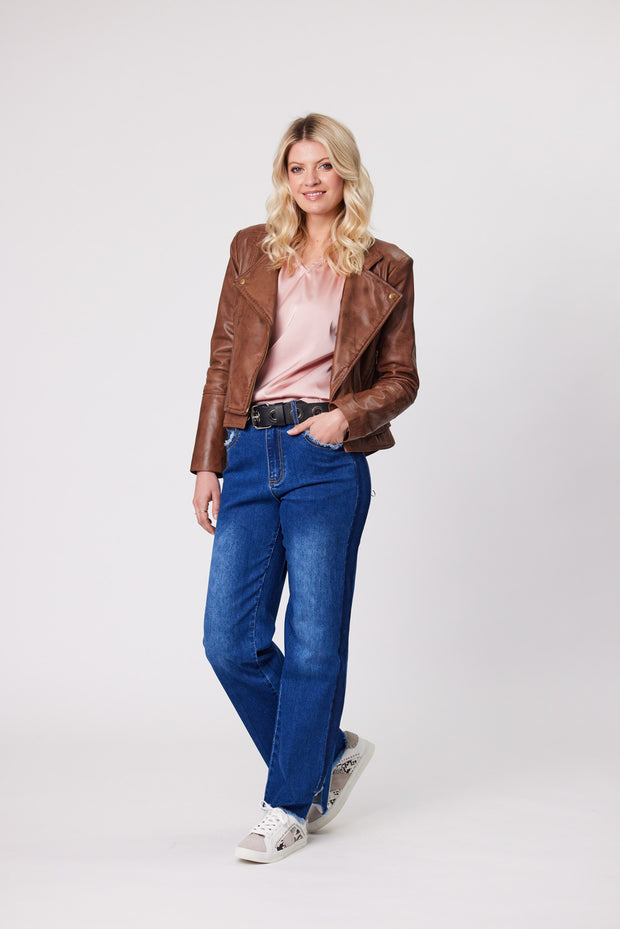 Lemon Tree Blaire Leather Jacket - Tan