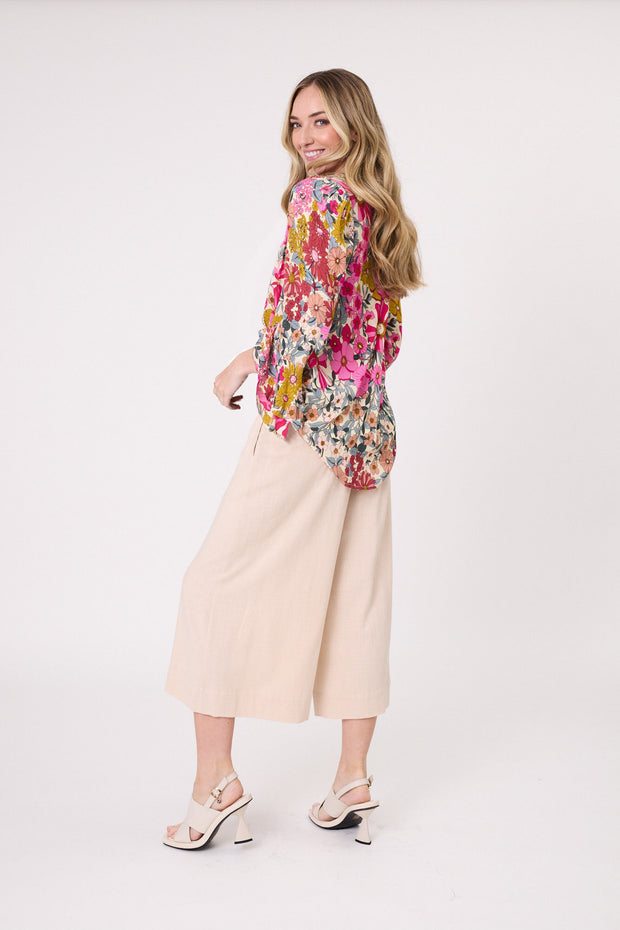 Lemon Tree Contessa Top - Garden Print