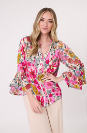 Lemon Tree Contessa Top - Garden Print