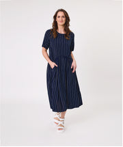 Lemon Tree Monroe Dress - Navy Stripe