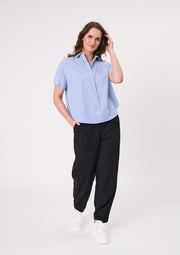 Lemon Tree Dora Stripes Top - Blue Stripe