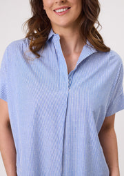 Lemon Tree Dora Stripes Top - Blue Stripe