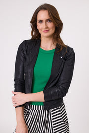 Lemon Tree Mika Snake Skin Jacket - Black
