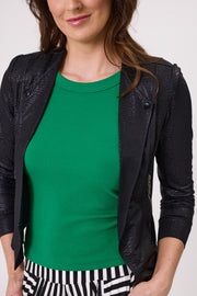 Lemon Tree Mika Snake Skin Jacket - Black