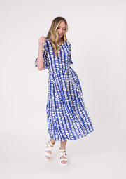 Lemon Tree Madonna Dress - Cobalt Print