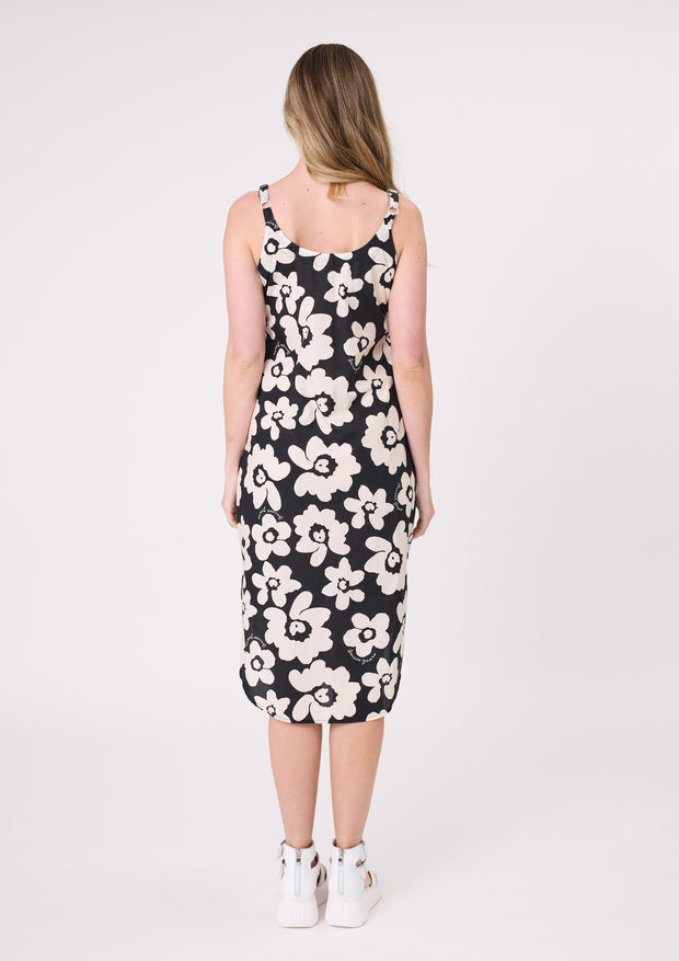 Lemon Tree Maddie Dress - Black & White Floral