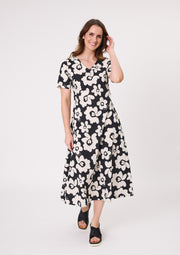 Lemon Tree Marta Dress - Black & White Floral