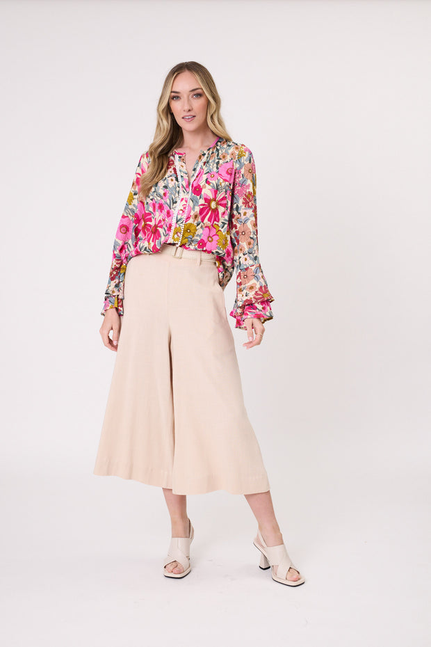 Lemon Tree Contessa Top - Garden Print