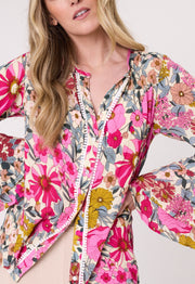 Lemon Tree Contessa Top - Garden Print
