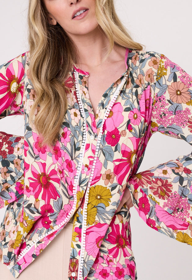 Lemon Tree Contessa Top - Garden Print