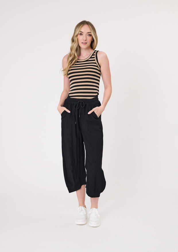 Lemon Tree Eva Tank - Mocha Black Stripe