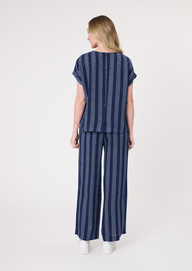 Lemon Tree Melani Top - Navy Print