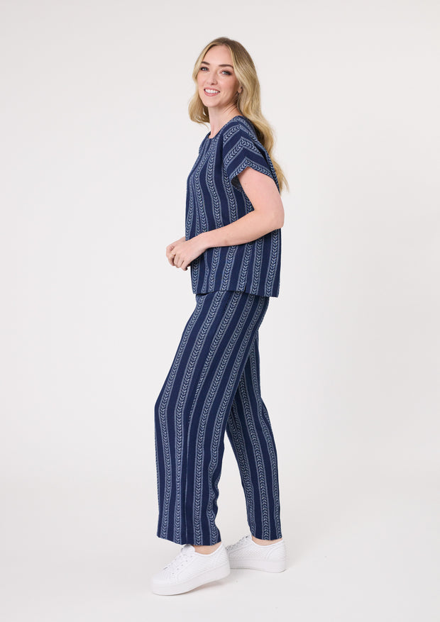 Lemon Tree Melani Top - Navy Print