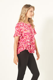 Lemon Tree Madelaine Top - Berry Print