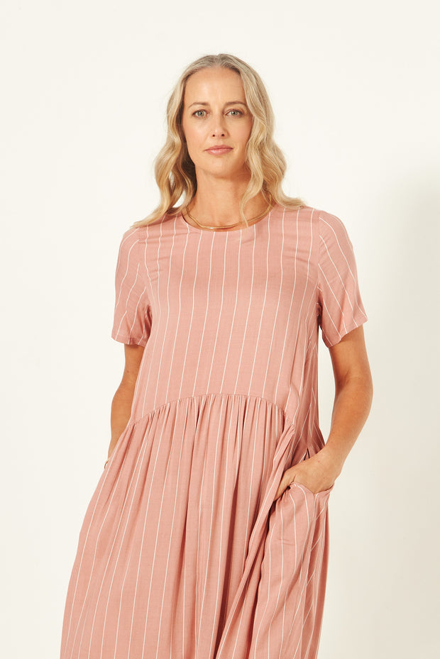 Lemon Tree Monroe Dress - Nude Stripe