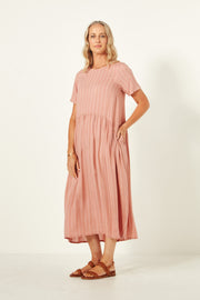 Lemon Tree Monroe Dress - Nude Stripe