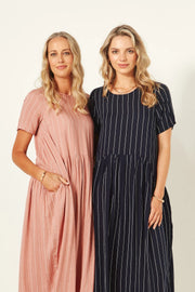 Lemon Tree Monroe Dress - Navy Stripe