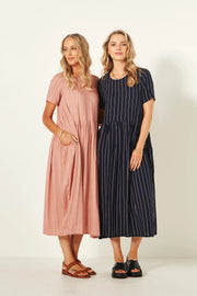 Lemon Tree Monroe Dress - Navy Stripe