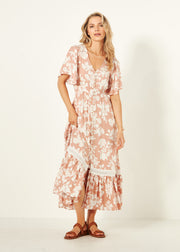 Lemon Tree Jolander Dress - Nude Floral