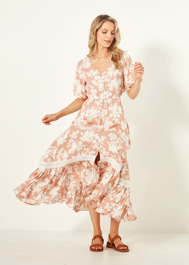 Lemon Tree Jolander Dress - Nude Floral