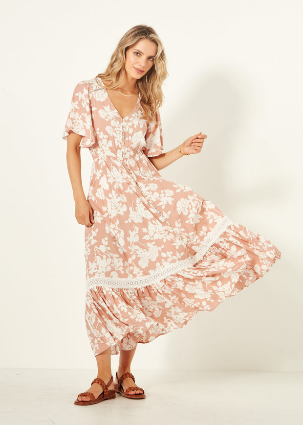 Lemon Tree Jolander Dress - Nude Floral