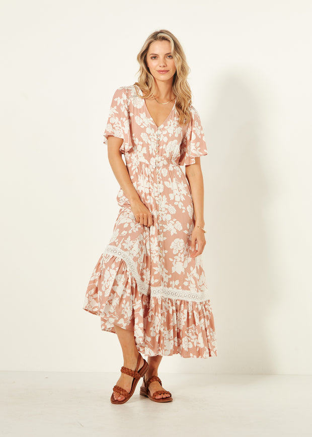 Lemon Tree Jolander Dress - Nude Floral