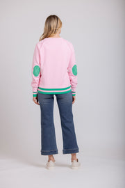 Mi Moso Contrast Sweat - Pink With Star