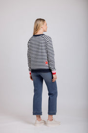 Mi Moso Striped Delight Sweat - Navy Stripe