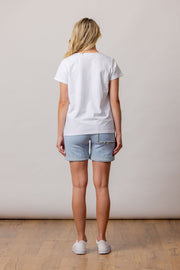 Moss Queen Bee Tee - White