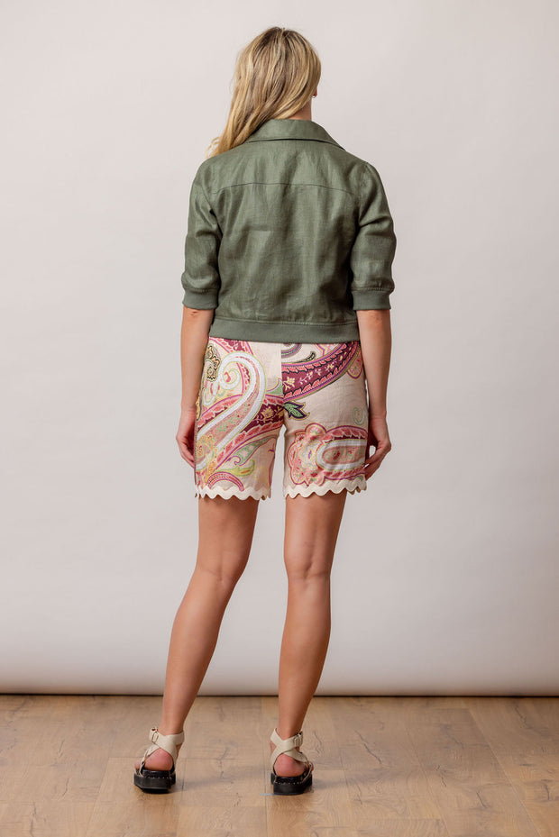 Moss Mischa Short Sleeve Bomber - Green Pine