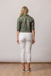 Moss Mischa Short Sleeve Bomber - Green Pine